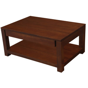 Amsterdam 2 Drawer Coffee Table (Mahogany)