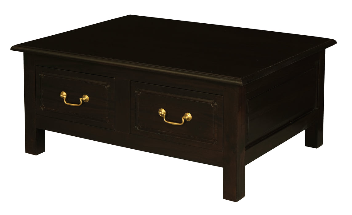 Tasmania 4 Drawer Straight Leg Coffee Table (Chocolate)