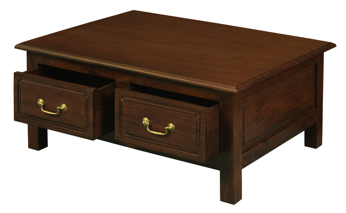 Tasmania 4 Drawer Straight Leg Coffee Table (Maogany)