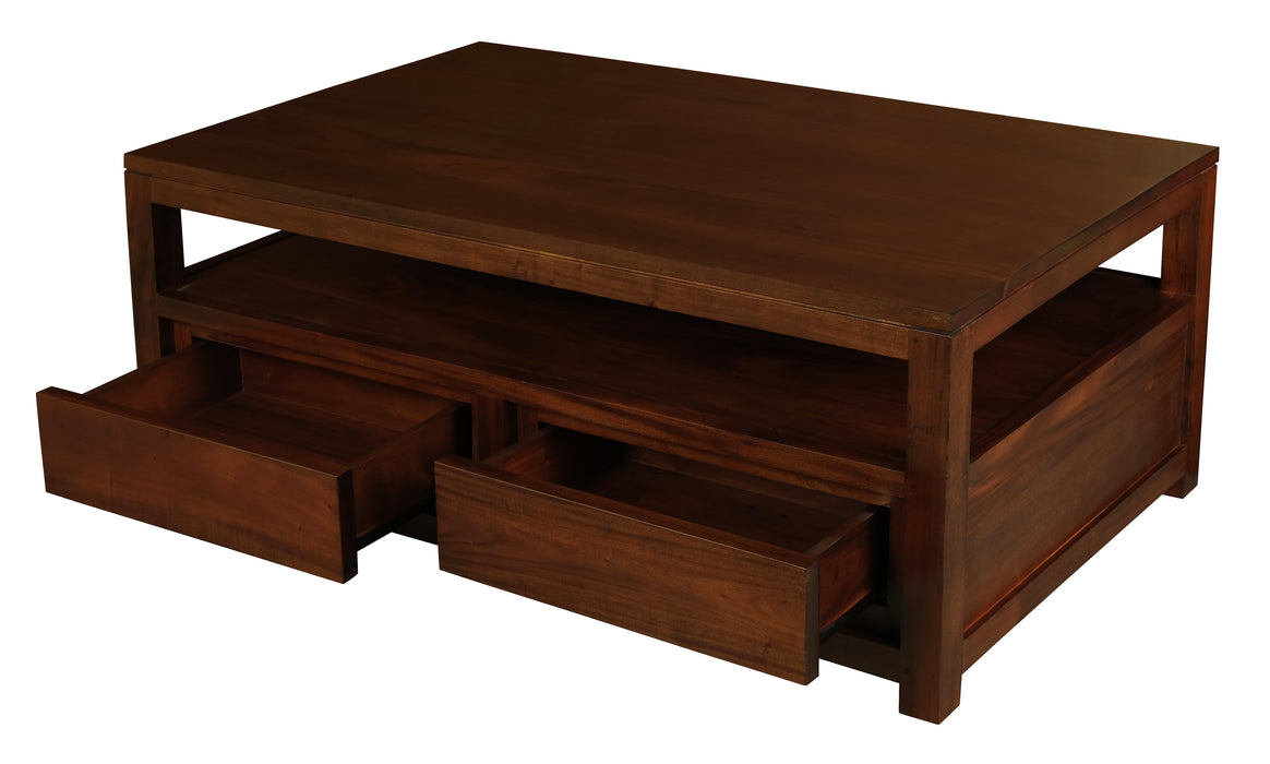 Amsterdam 4 Drawer Coffee Table (Mahogany)