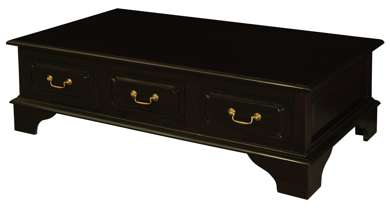 Tasmania 6 Drawer Coffee Table (Chocolate)