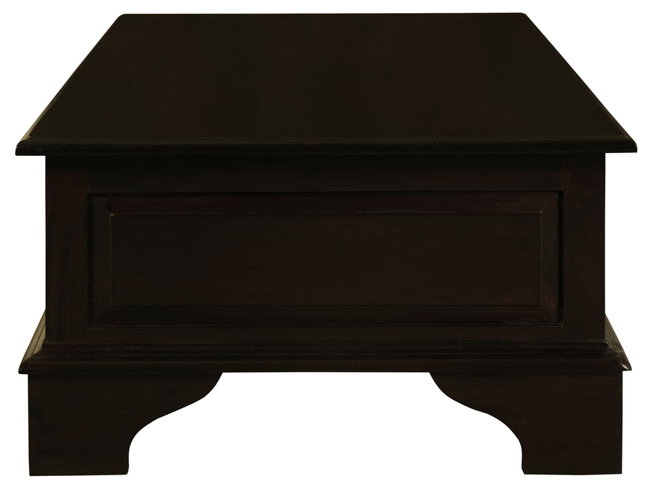Tasmania 6 Drawer Coffee Table (Chocolate)