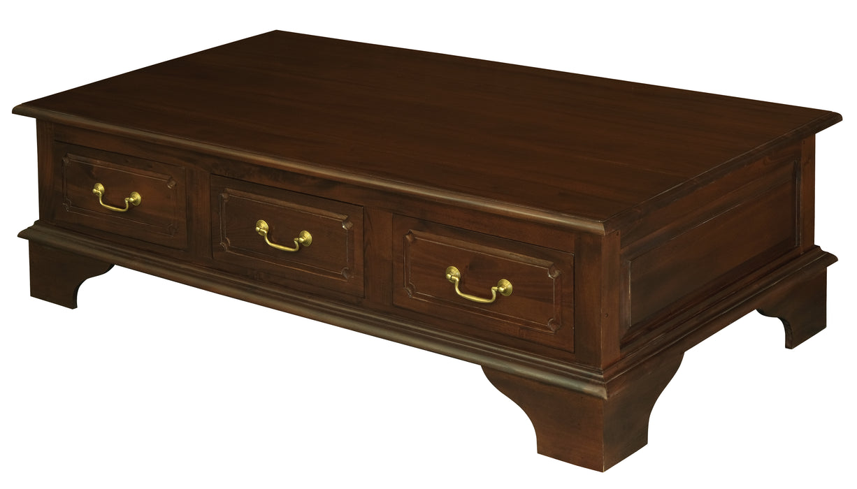 Tasmania 6 Drawer Coffee Table (Mahogany)