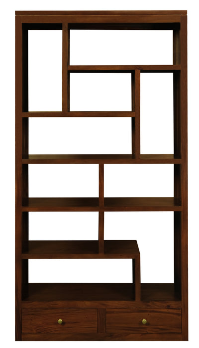 Amsterdam 2 Drawer Display Shelf (Mahogany)