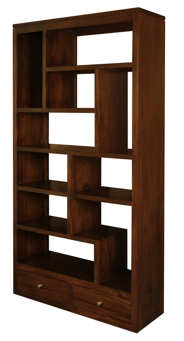 Amsterdam 2 Drawer Display Shelf (Mahogany)