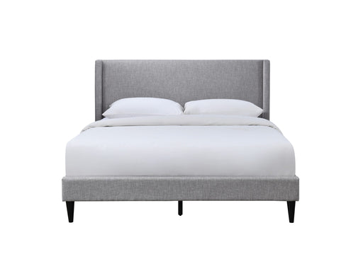 Capri Queen Bed Silver fabric