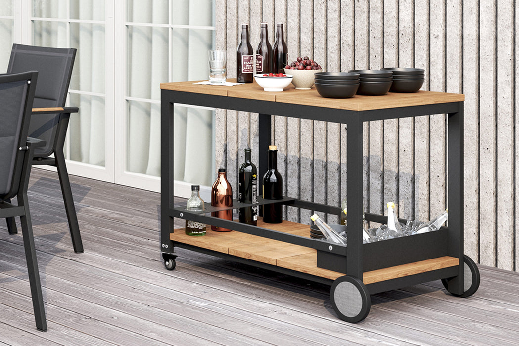Carmel Outdoor Bar Cart - Black