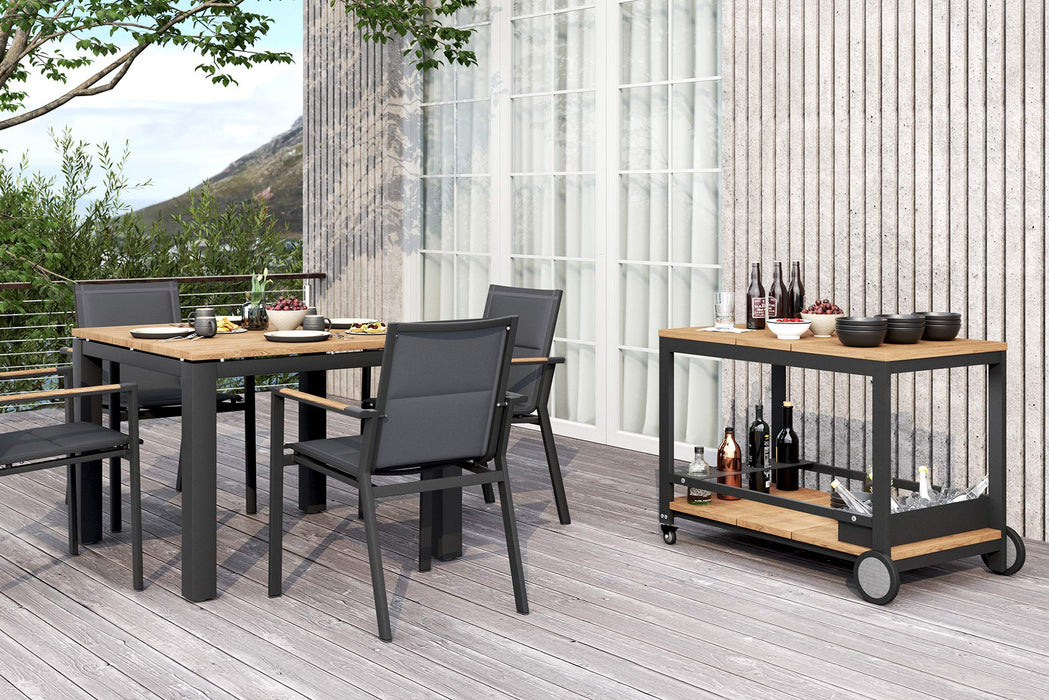 Carmel Outdoor Bar Cart - Black