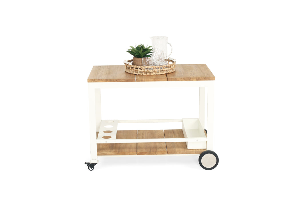 Carmel Outdoor Bar Cart - White