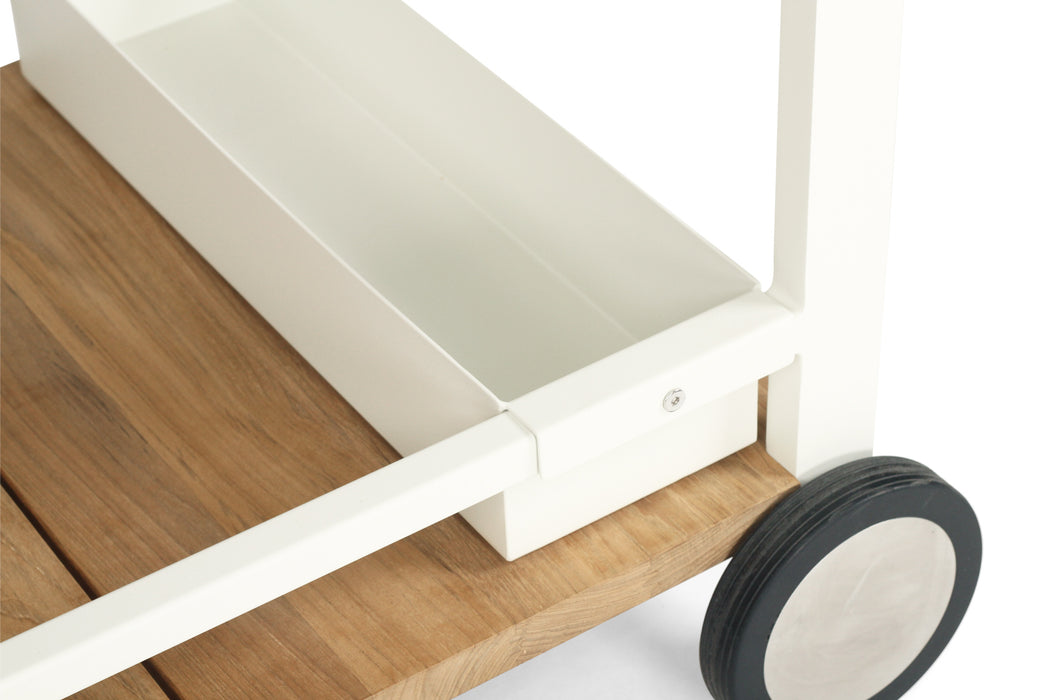 Carmel Outdoor Bar Cart - White