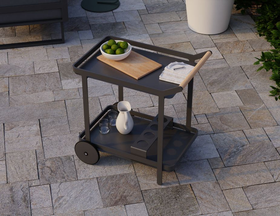 Imola Outdoor Bar Cart - Charcoal