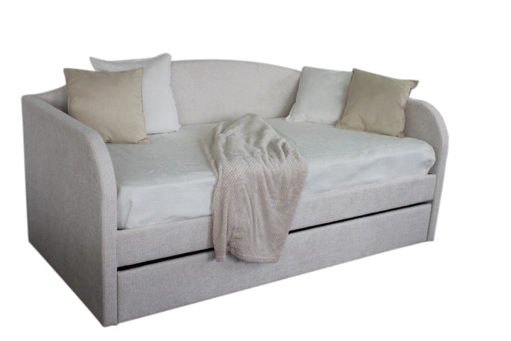 Charlotte Day Bed with Trundle Pearl weave fabric