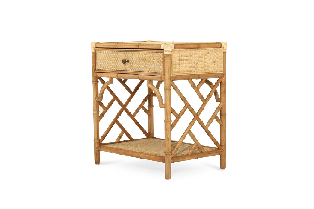 Chippendale Bedside Table - Weathered Oak - Weathered Oak 57cm
