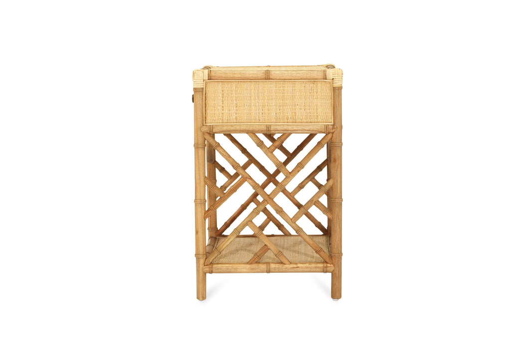 Chippendale Bedside Table - Weathered Oak - Weathered Oak 57cm