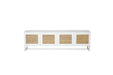 Clovelly Entertainment Unit - Four Door - White - White 200cm
