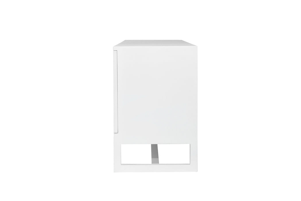Clovelly Entertainment Unit - Four Door - White - White 200cm