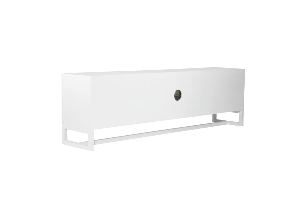Clovelly Entertainment Unit - Four Door - White - White 200cm