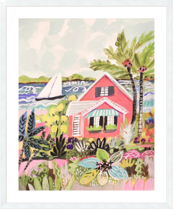 Coastal Pink Cabin Wall Art