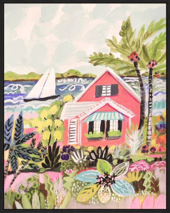 Coastal Pink Cabin Wall Art