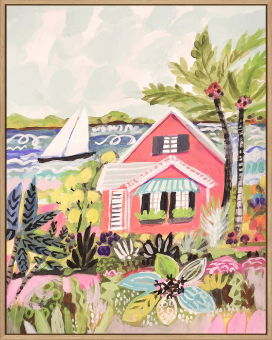 Coastal Pink Cabin Wall Art