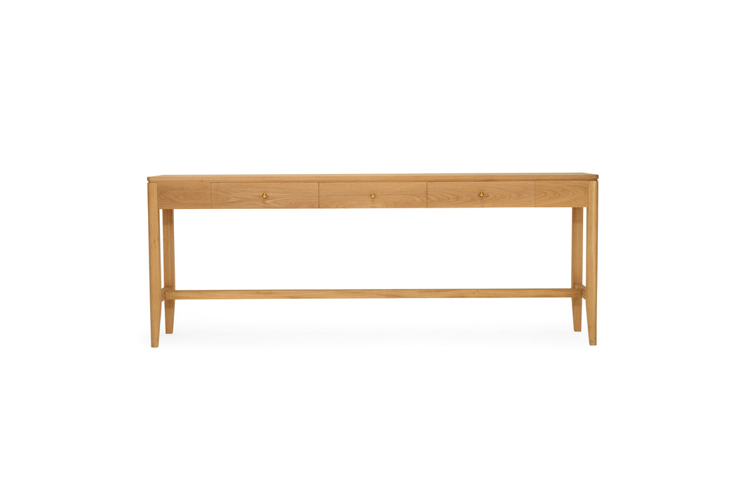 Cora Console Table - 3 Drawer - Natural 210cm