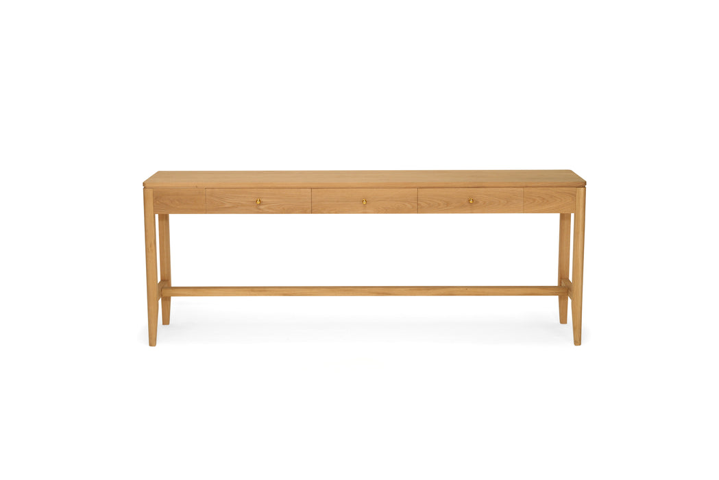 Cora Console Table - 3 Drawer - Natural 210cm