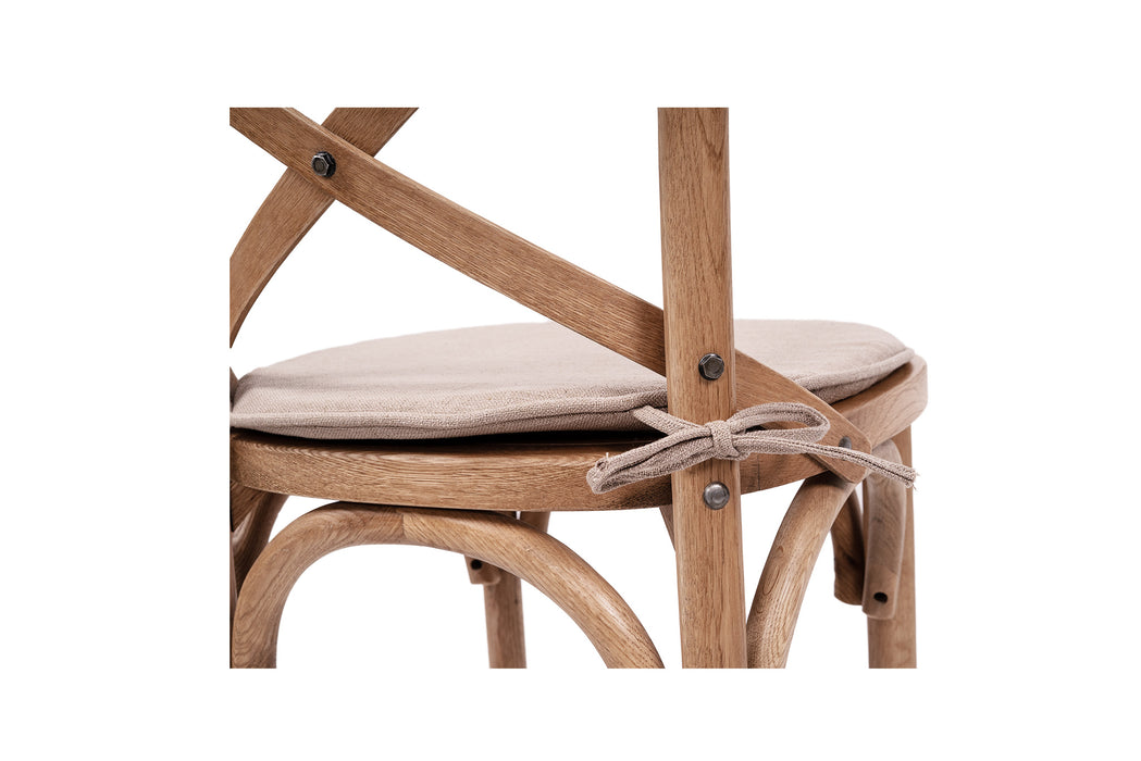 Cross Back Stool - Timber Seat