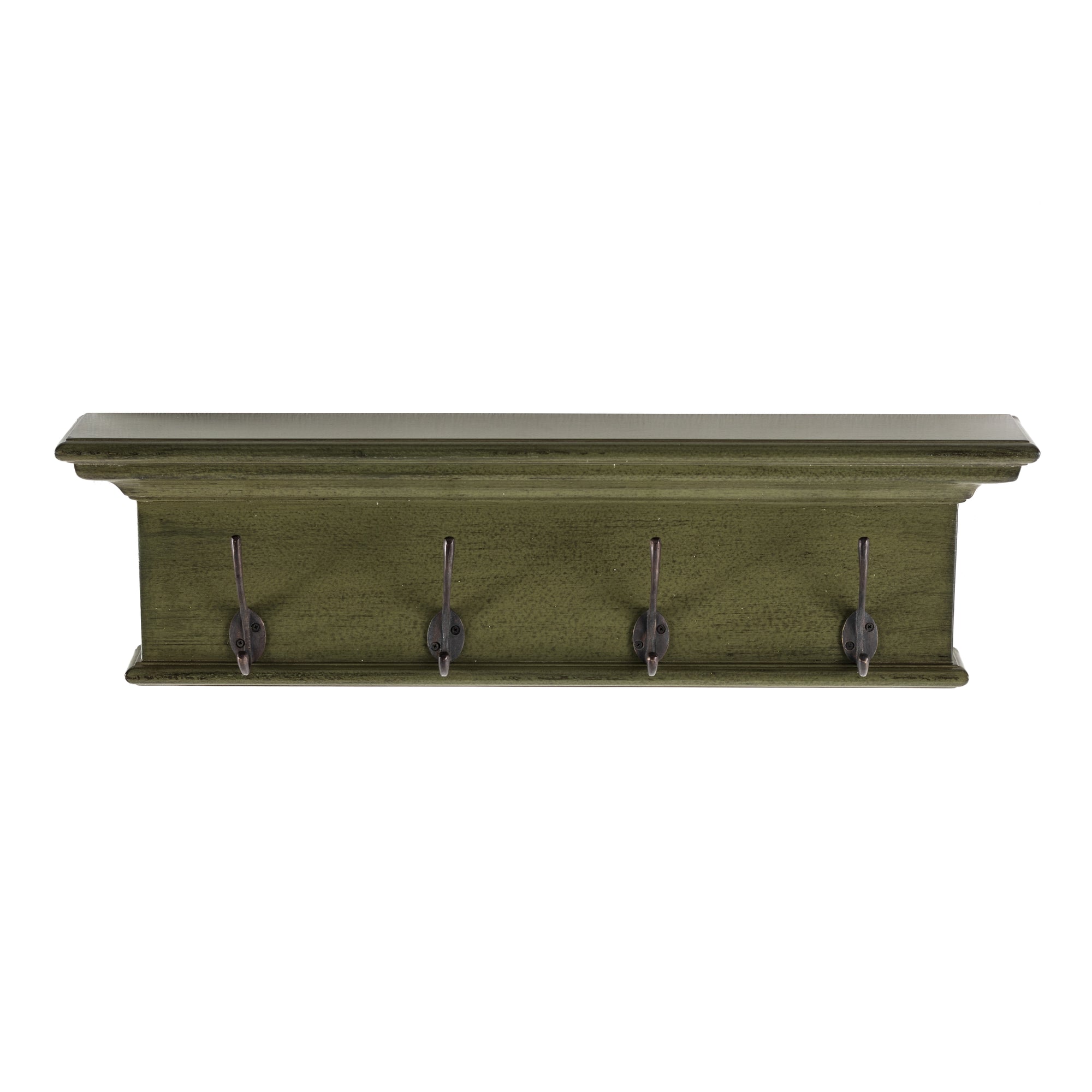 Novasolo Halifax 4 Hook Coat Rack - Green Black Antique