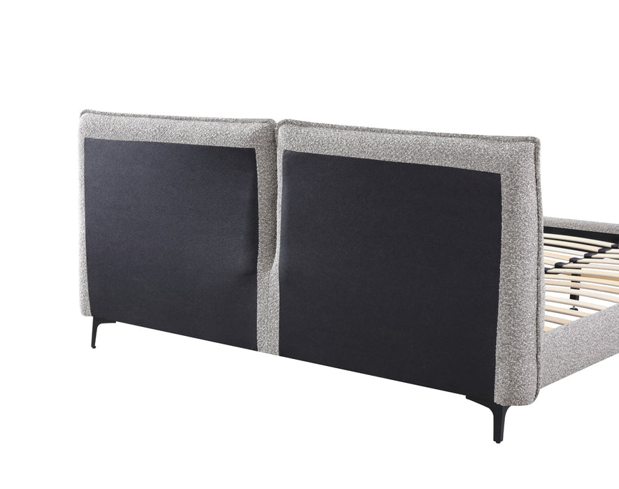 CBD8398-YO King Bed Frame - Charcoal Pepper Boucle