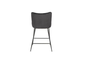 Dario Bar Stool Black Quilted Velvet (Set of 2)