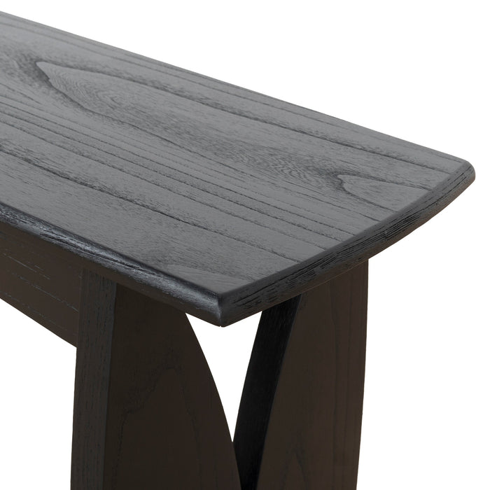 Amano 1.4m Elm Dining Bench - Full Black
