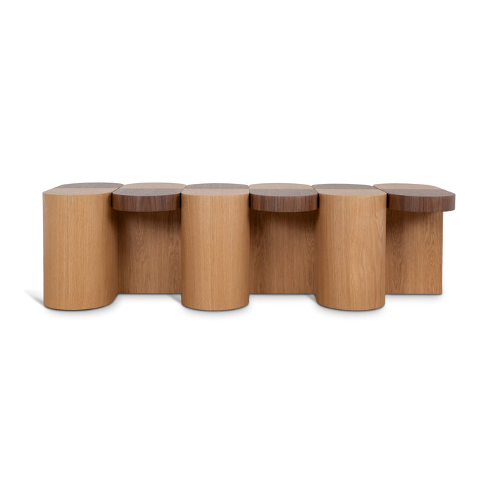 Artea 1.68m Dining Bench - Two Tone Natural