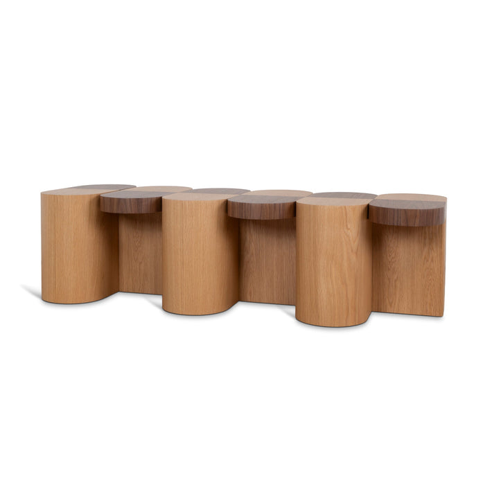 Artea 1.68m Dining Bench - Two Tone Natural