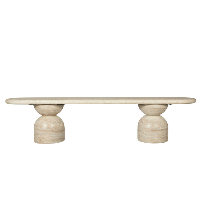 Palatino 2m Indoor Bench - Light Travertine Look
