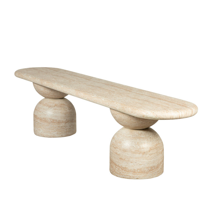 Palatino 2m Indoor Bench - Light Travertine Look