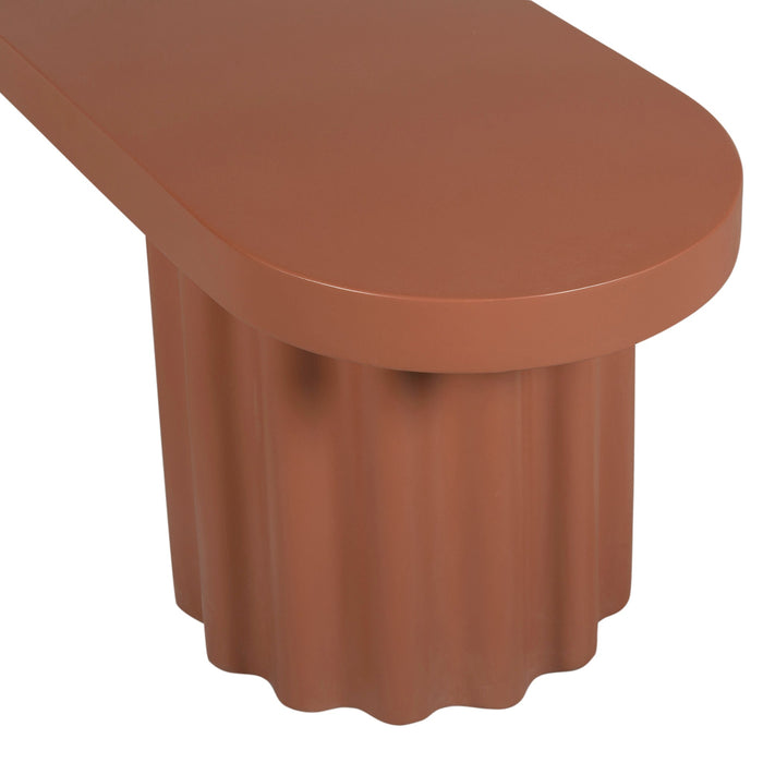Sovana 2.1m Concrete Bench - Terracotta
