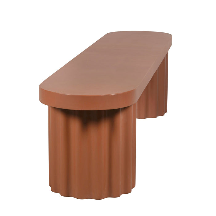 Sovana 2.1m Concrete Bench - Terracotta