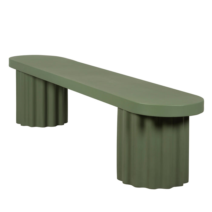 Sovana 2.1m Concrete Bench - Green