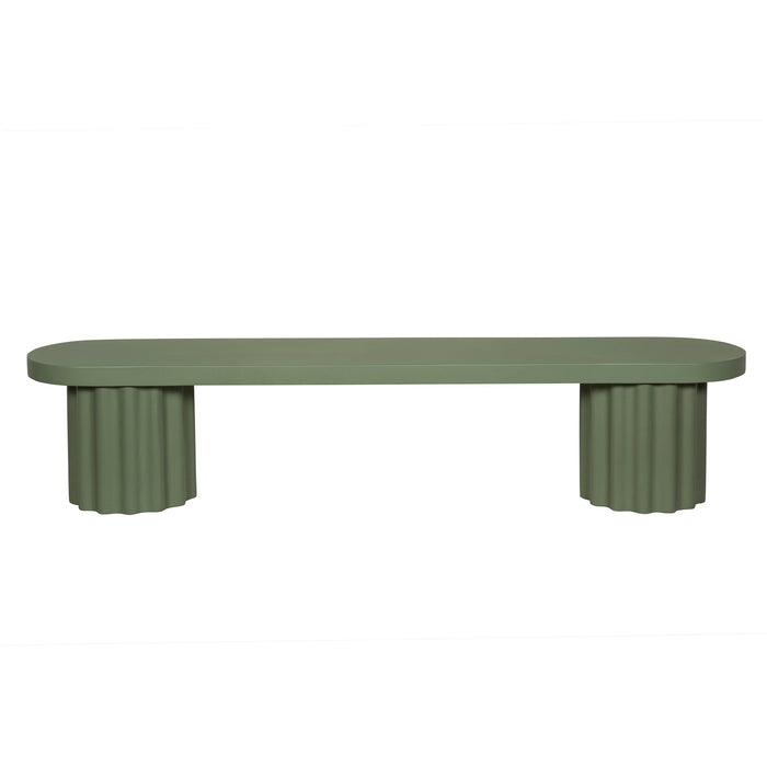 Sovana 2.1m Concrete Bench - Green