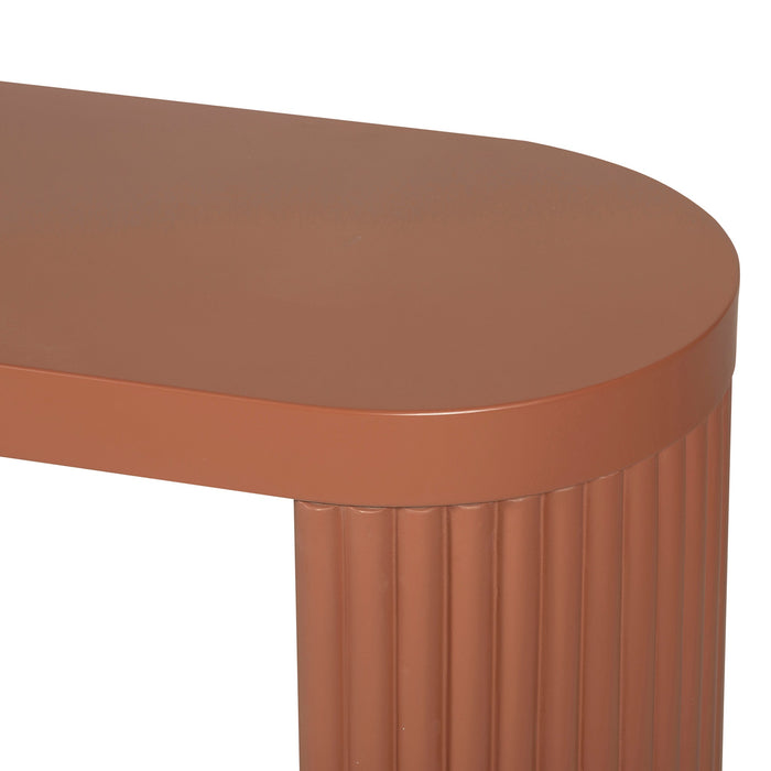 Alaric 2m Concrete Bench - Terracotta