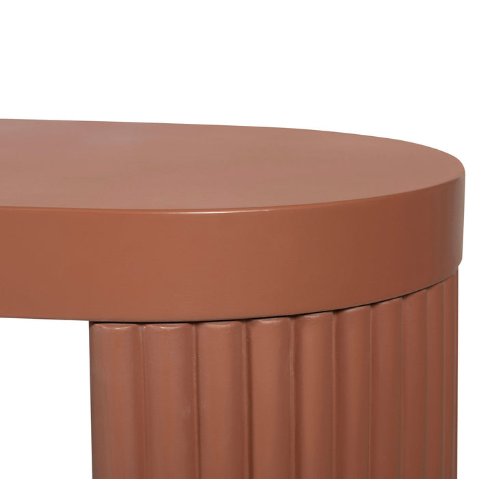 Alaric 2m Concrete Bench - Terracotta