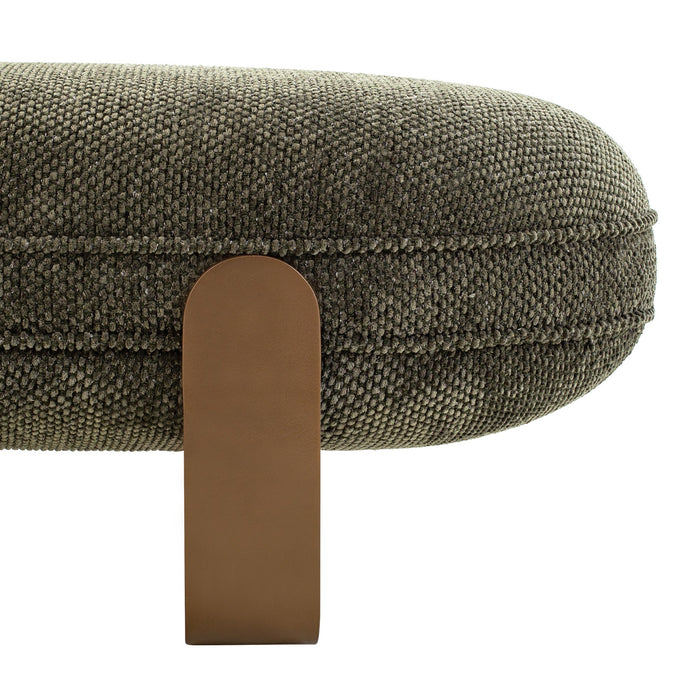 Callistia 1.5m Long Bench - Woven Green
