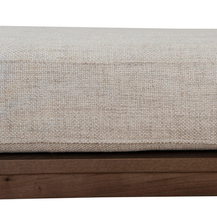 CDB8959-NI 1.6m Walnut Elm Bench - Natural Linen