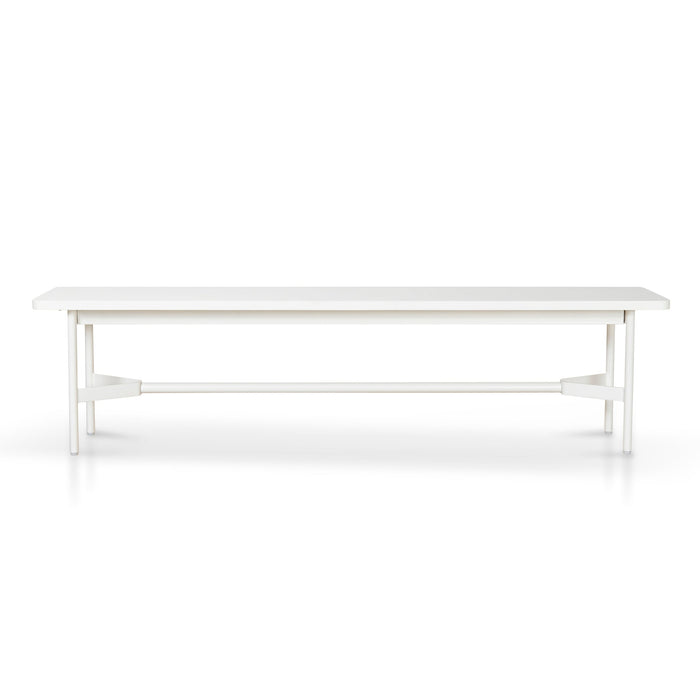 CDB8990-KD 1.8m Wooden Bench - Full White