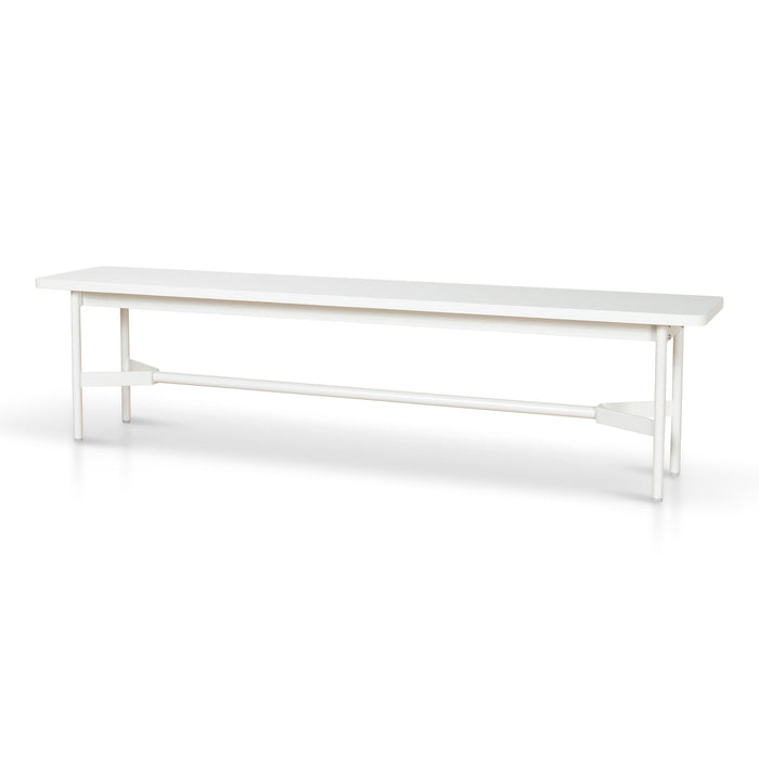 CDB8990-KD 1.8m Wooden Bench - Full White