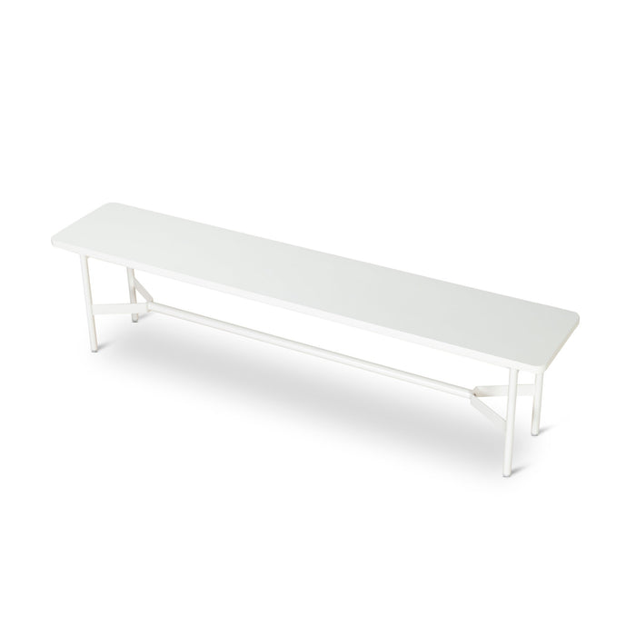 CDB8990-KD 1.8m Wooden Bench - Full White