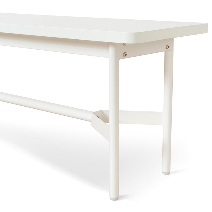 CDB8990-KD 1.8m Wooden Bench - Full White