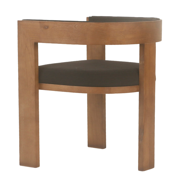 CDC10156-LJ Brown ELM Dining Chair - Black (Set of 2)