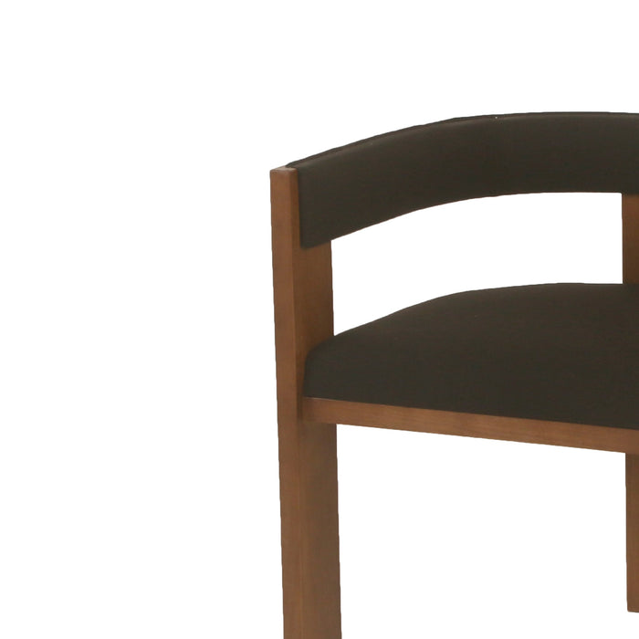 CDC10156-LJ Brown ELM Dining Chair - Black (Set of 2)