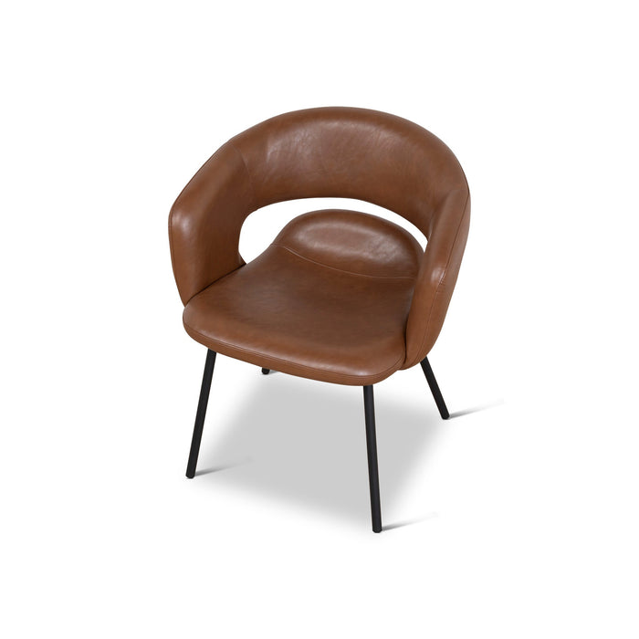 Set of 2 - Dalca Black Dining Chair - Antique Brown